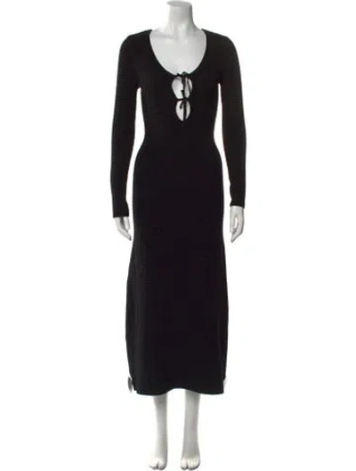 Pre-owned Shona Joy Scoop Neck Long Dress W/ Tags In Black