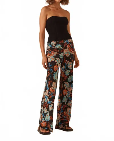 Shona Joy Silk Bias Cut Pants In Flotte In Multi