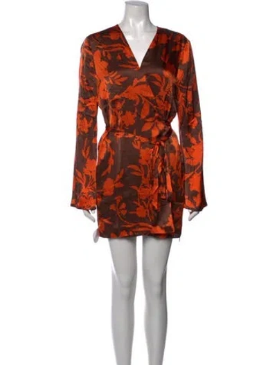 Pre-owned Shona Joy Silk Mini Dress W/ Tags In Orange
