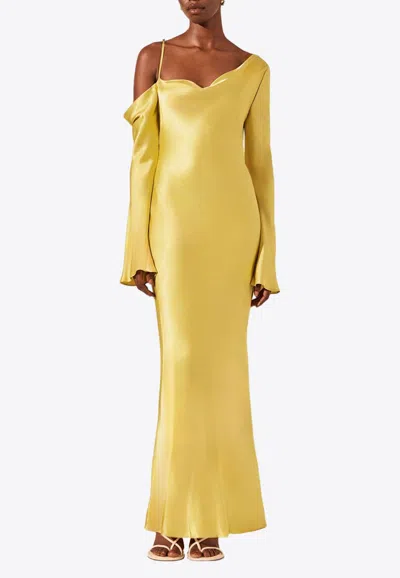 Shona Joy Nora Asymmetrical Long Sleeve Mini Dress