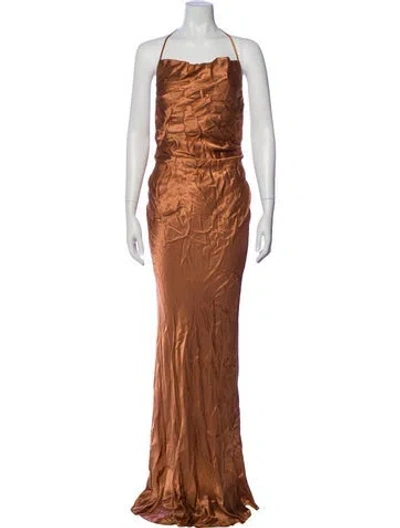 Pre-owned Shona Joy Square Neckline Long Dress