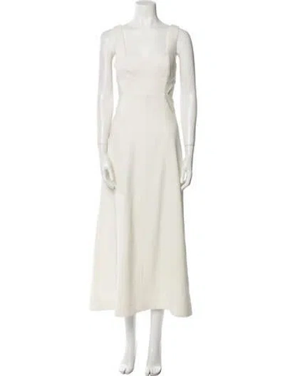 Pre-owned Shona Joy Square Neckline Long Dress In Neutral