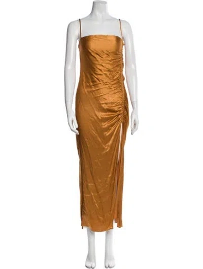 Pre-owned Shona Joy Square Neckline Long Dress In Neutral
