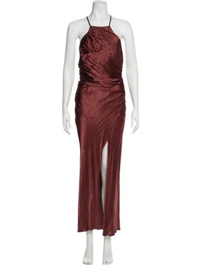 Pre-owned Shona Joy Square Neckline Long Dress In Neutral