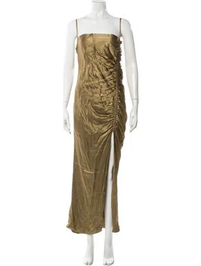 Pre-owned Shona Joy Square Neckline Long Dress W/ Tags In Green