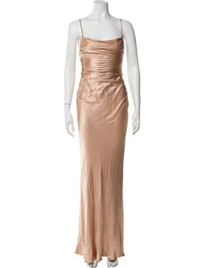 Pre-owned Shona Joy Square Neckline Long Dress W/ Tags In Pink