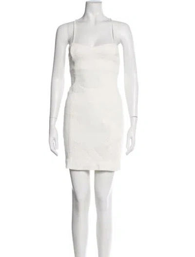 Pre-owned Shona Joy Square Neckline Mini Dress In Neutral
