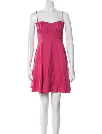 Pre-owned Shona Joy Square Neckline Mini Dress In Pink