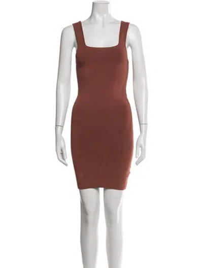 Pre-owned Shona Joy Square Neckline Mini Dress In Red