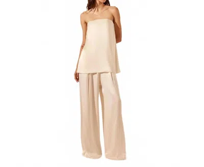 Shona Joy Strapless Column Top In Cream In Neutral