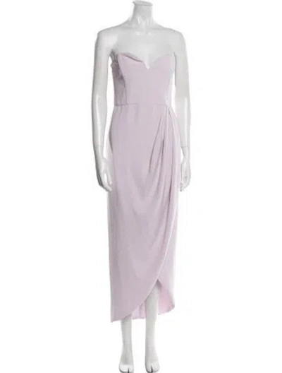 Pre-owned Shona Joy Strapless Knee-length Dress In Purple