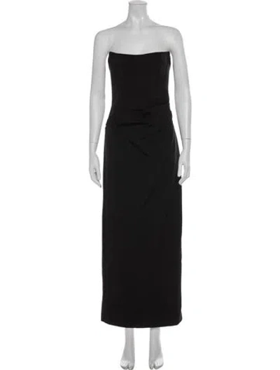 Pre-owned Shona Joy Strapless Long Dress In Gray