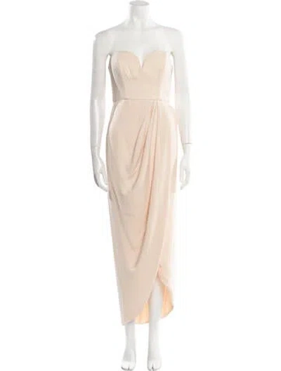 Pre-owned Shona Joy Strapless Long Dress In Neutral