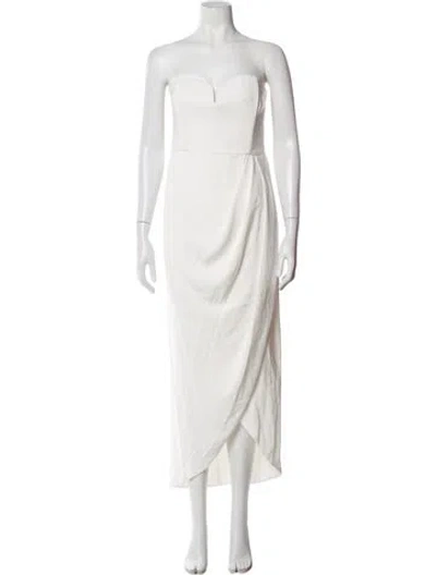 Pre-owned Shona Joy Strapless Long Dress In Neutral