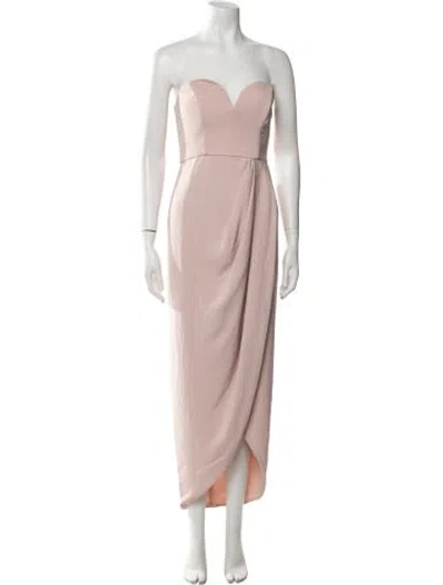 Pre-owned Shona Joy Strapless Long Dress In Pink