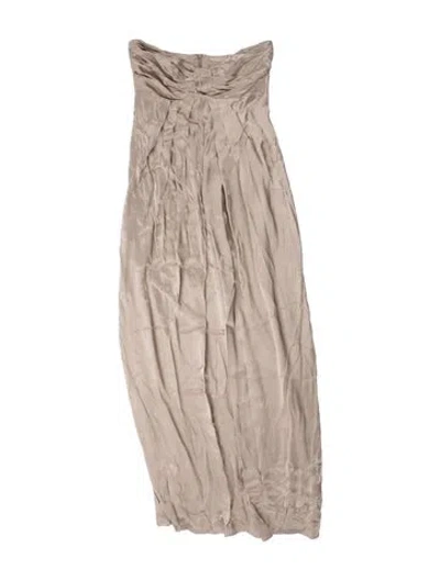 Pre-owned Shona Joy Strapless Long Dress In Pink