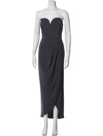 Pre-owned Shona Joy Strapless Long Dress W/ Tags In Gray