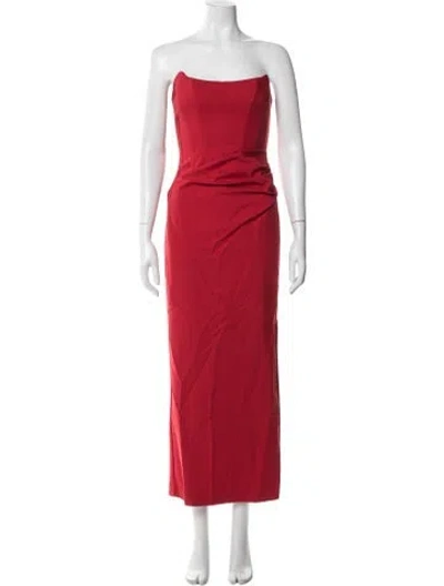 Pre-owned Shona Joy Strapless Long Dress W/ Tags In Green