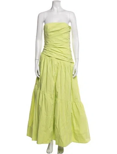 Pre-owned Shona Joy Strapless Long Dress W/ Tags In Green