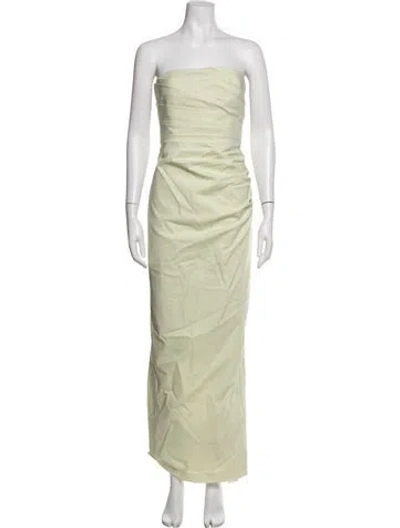Pre-owned Shona Joy Strapless Long Dress W/ Tags In Green