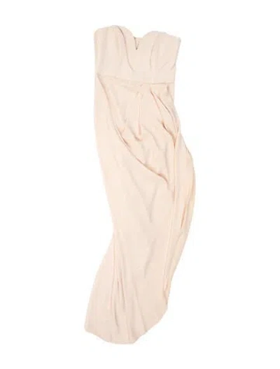 Pre-owned Shona Joy Strapless Long Dress W/ Tags In Neutrals