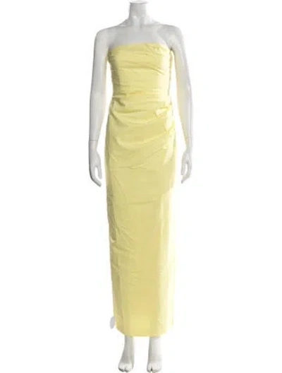 Pre-owned Shona Joy Strapless Long Dress W/ Tags In Yellow