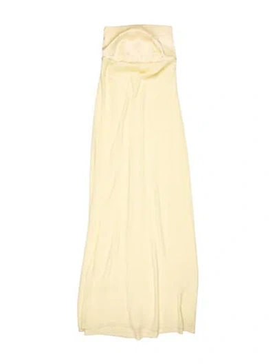 Pre-owned Shona Joy Strapless Long Dress In Yellow