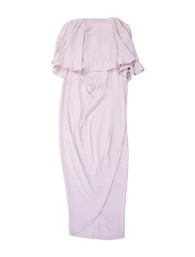 Pre-owned Shona Joy Strapless Midi Length Dress In Pink