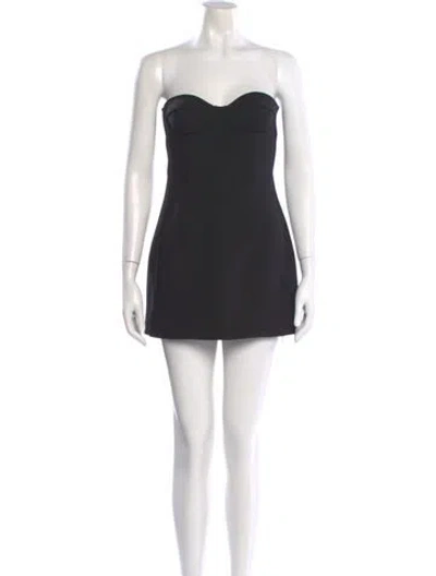 Pre-owned Shona Joy Strapless Mini Dress In Black
