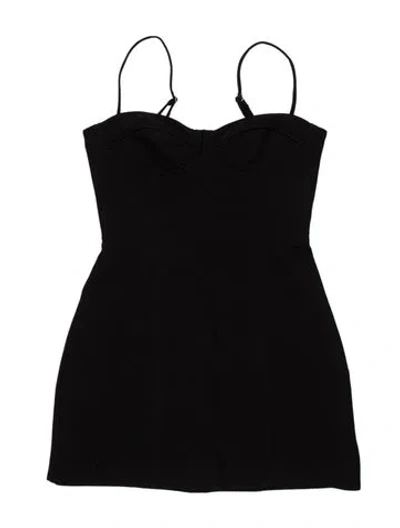 Pre-owned Shona Joy Strapless Mini Dress In Black