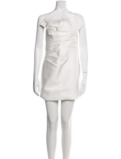 Pre-owned Shona Joy Strapless Mini Dress W/ Tags In White