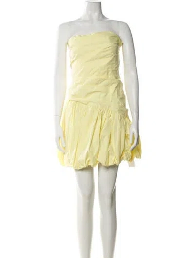 Pre-owned Shona Joy Strapless Mini Dress In Yellow
