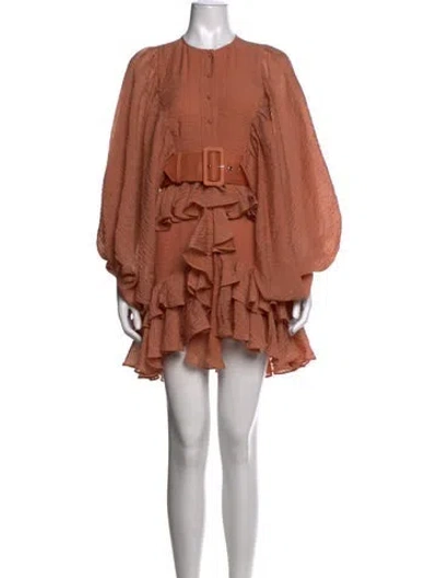 Pre-owned Shona Joy Striped Mini Dress In Neutrals