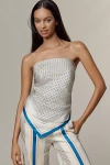 Shona Joy Tyler Silk Scarf Top In Neutral