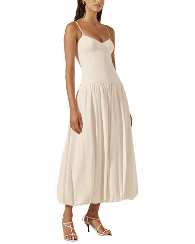 Shona Joy Vento Bustier Bubble Midi Dress In White