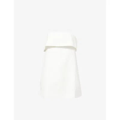 Shona Joy Womens Coconut Felix A-line Woven Mini Dress In White