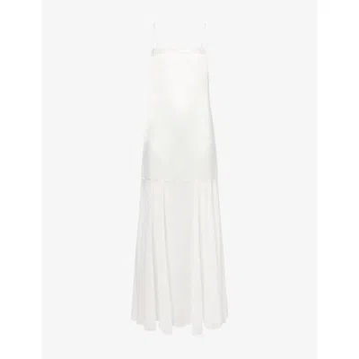 Shona Joy Womens Moraya Drop-waist Woven Maxi Dress Ivory In White