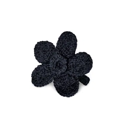 Shondel Women's Black La Fleur Ring - Liquorice