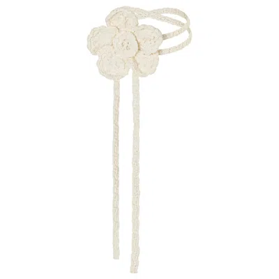 Shondel Women's White La Fleur Choker - Coconut