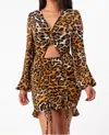 Shop 17 Cheetah Cut Out Mini Dress In Cheetah - Black, Tan, Brown, Black In Multi