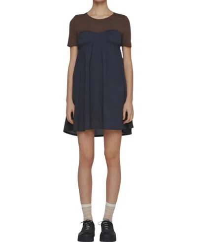 Shop Amomento Corset Mini Dress In Charcoal In Pink