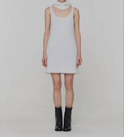 Shop Amomento Hairy Layered Dress In White