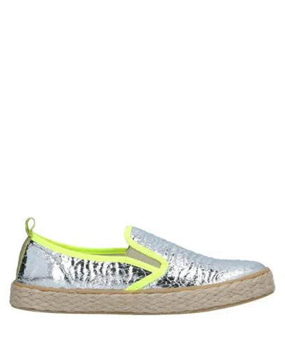 Shop ★ Art Shopart Woman Espadrilles Silver Size 9 Textile Fibers
