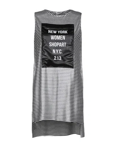 Shop ★ Art Shopart Woman Mini Dress Charcoal Size Xs Viscose, Polyester, Elastane In Grey