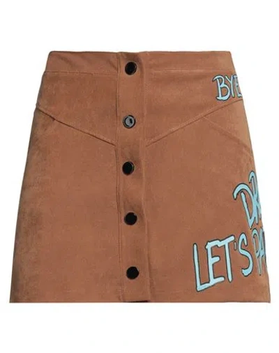 Shop ★ Art Shopart Woman Mini Skirt Camel Size S Polyamide, Viscose, Elastane In Beige