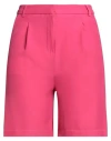 Shop ★ Art Shopart Woman Shorts & Bermuda Shorts Fuchsia Size L Polyester, Elastane In Pink