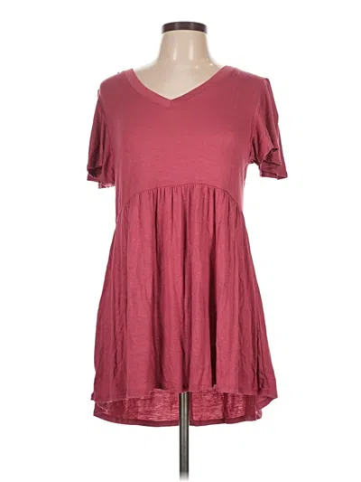 Pre-owned Shop Basic Usa Casual Dress In Burgundy