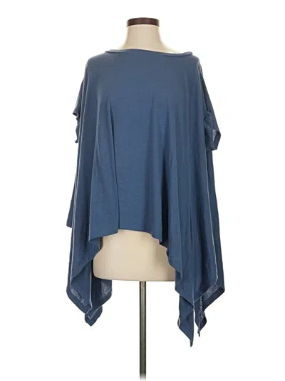 Pre-owned Shop Basic Usa Poncho In Blue