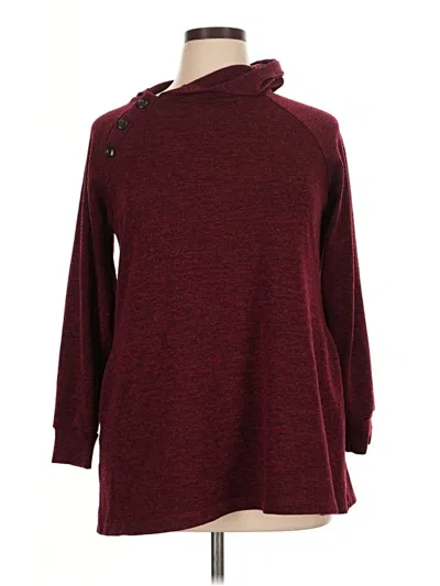 Pre-owned Shop Basic Usa Turtleneck Sweater In Burgundy
