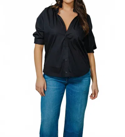 Shop Kmj Southern Lover Button Down Top In Black